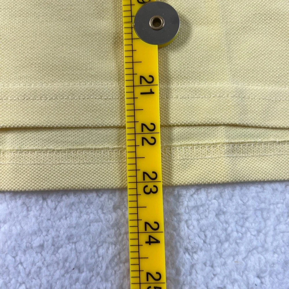 Polo Jeans Co. Polo Shirt Collard V-neck Made in USA Yellow Men's Size M VTG NWT